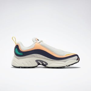 Adidasy Damskie Reebok Daytona DMX Szare/Pomarańczowe/Granatowe PL 64CRFXH